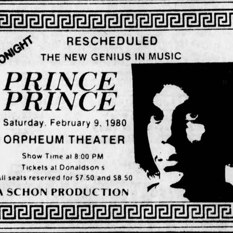 Prince (February 9, 1980) – “TONIGHT” Orpheum Theater Concert Ad