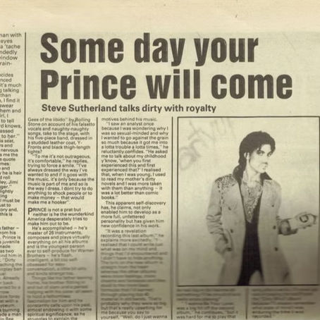 Prince (June 6, 1981) “Some day your Prince will come” – Feature / Interview – Melody Maker (UK)
