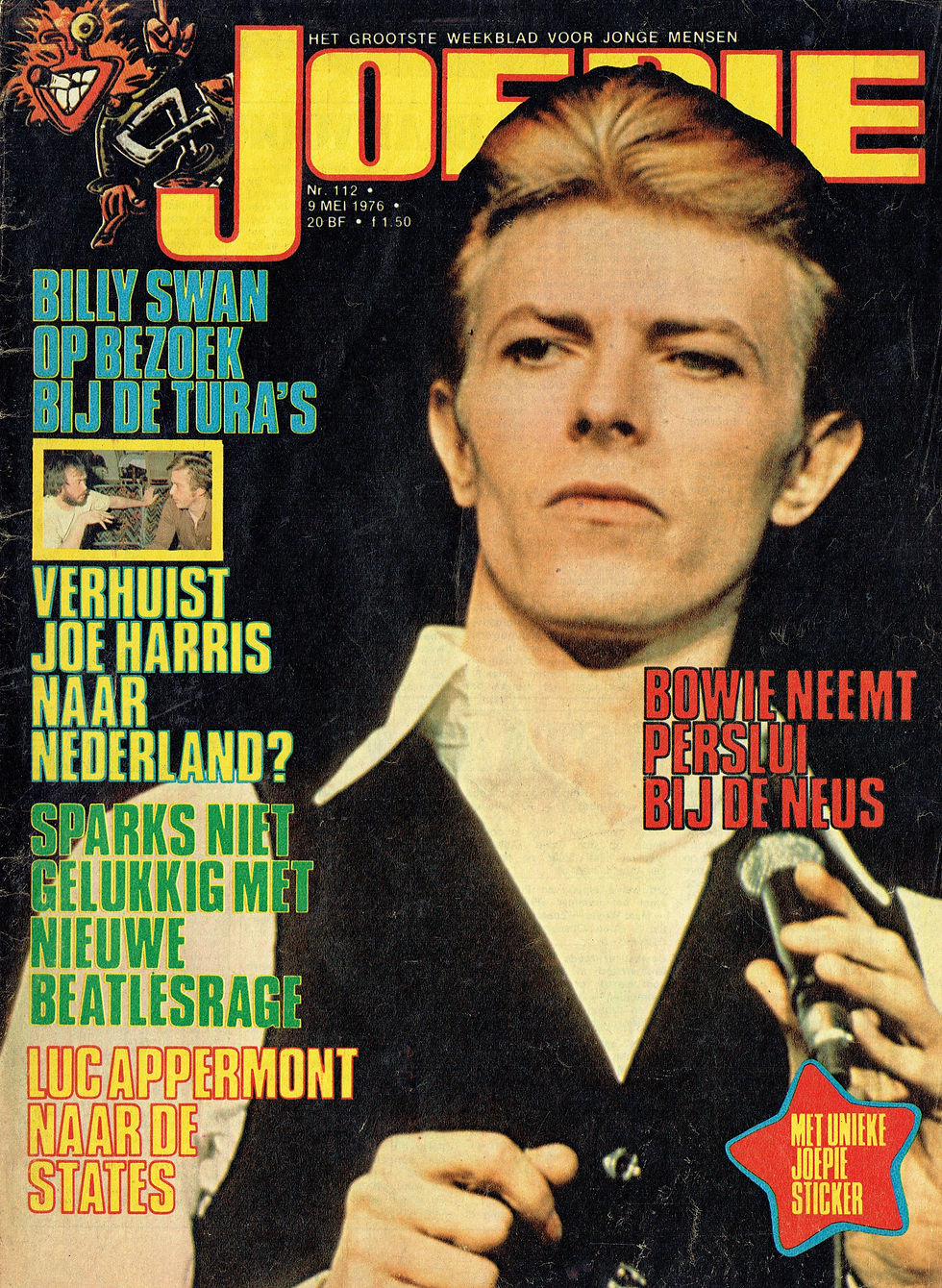David Bowie (May 9 1976) Joepie Cover Feature
