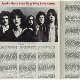 Sparks: "Dirty Little Ditties" Article (1973)