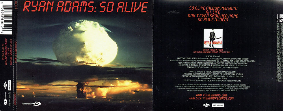 Ryan Adams – So Alive Enhanced CD 1 Single EU: 2004