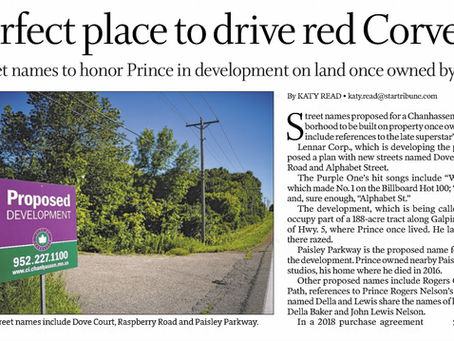 Prince (June 14, 2019) “Perfect place to drive red Corvettes” Star Tribune