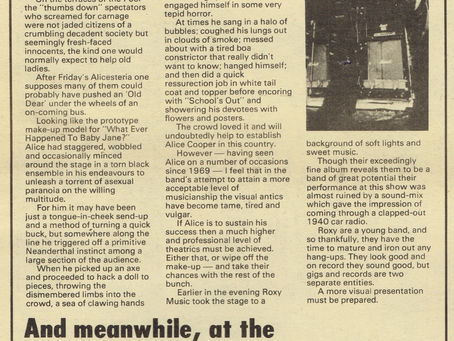 Alice Cooper Group: "Mad Alice" Article (1972)