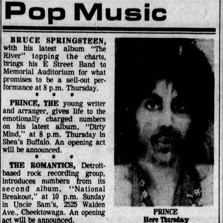 Prince (December 1, 1980) “Prince Here Thursday” – The Buffalo News US