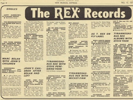 T. Rex (May 13, 1972) "The REX Records" - NME