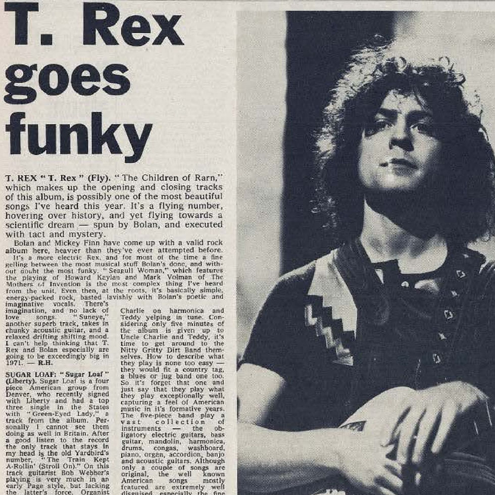 📰 T. Rex Goes Funky – Review : Dec. 1970