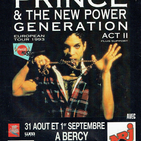 Prince & The New Power Generation (August 31 – September 1, 1993) Bercy Paris – Coca-Cola European Tour Advert