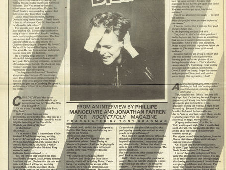 David Bowie (October 8, 1977) – “David Bowie’s Celluloid Dreams” Feature – Sounds.