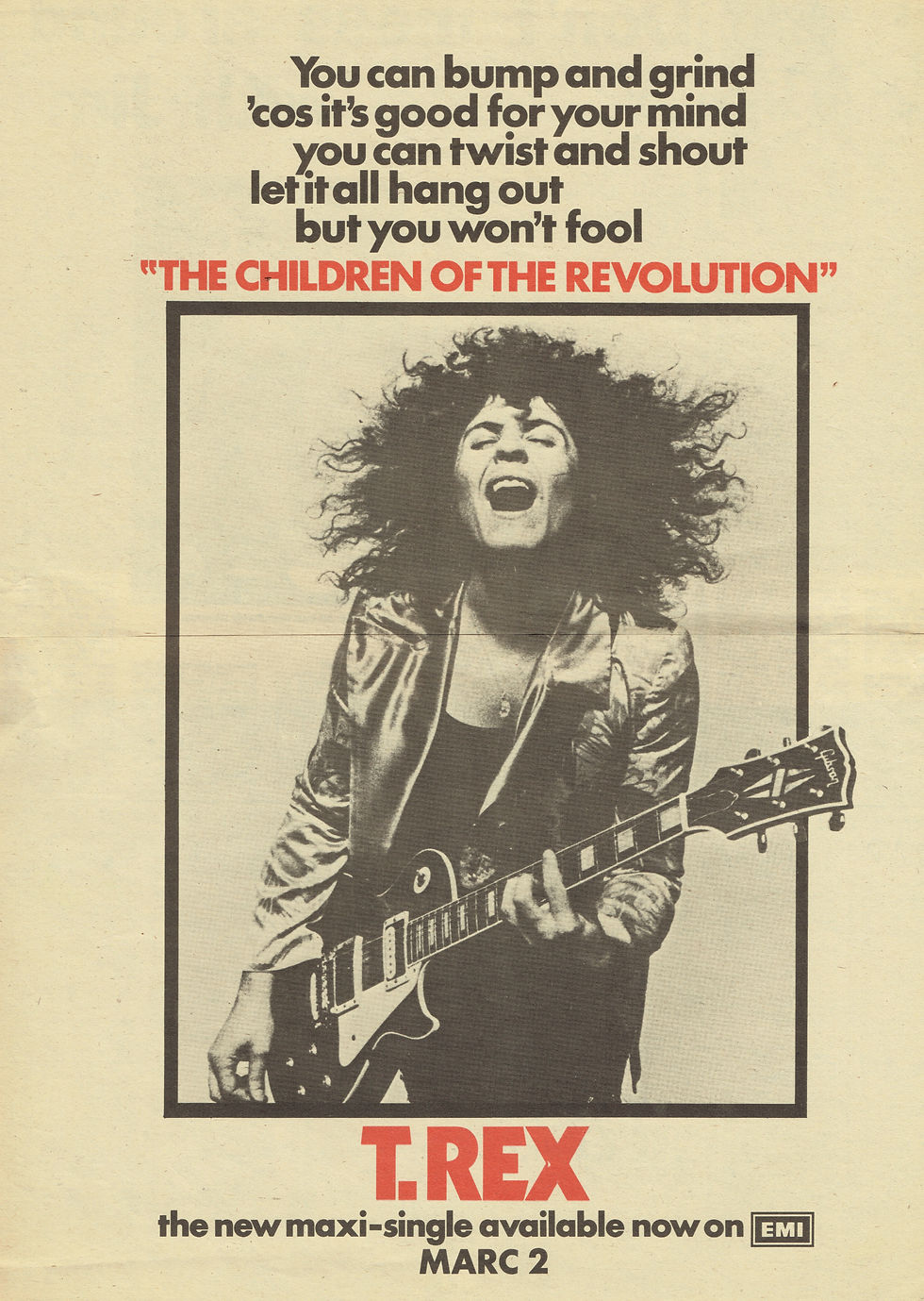 One- Page Avert in Melody Maker, September 16, 1972.