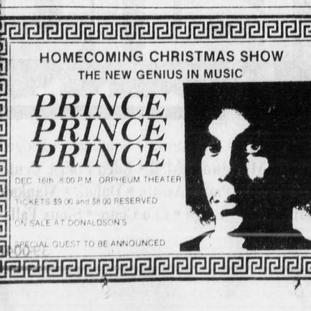Prince (December 9, 1979) – Homecoming Christmas Show at Orpheum Theater