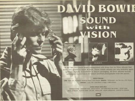David Bowie (August 31, 1991) – “Sound with Vision” Album Reissue Advertisement – New Musical Express