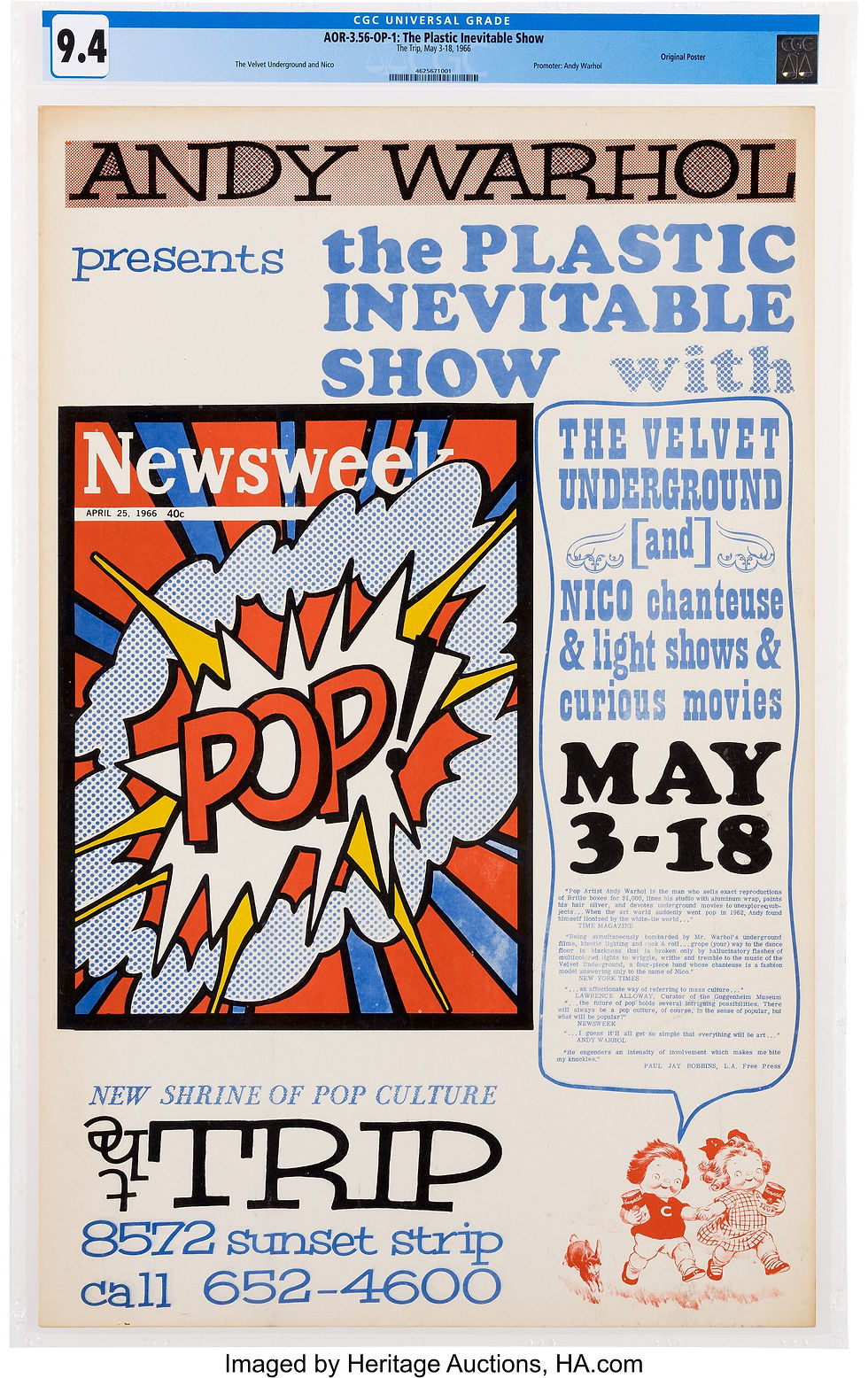 Velvet Underground / Andy Warhol – May 3‑18 1966 The Trip, Los Angeles