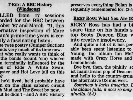 T. Rex (June 15, 1996) “T-Rex: A BBC History (Windsong)” Daily Echo
