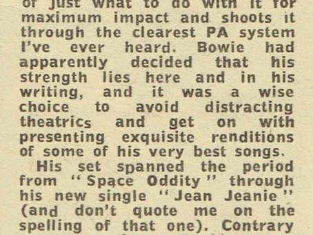 David Bowie: Concert Review Santa Monica (1972)