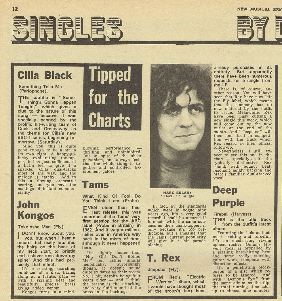 📰 New Singles – Reviews : Nov. 1971