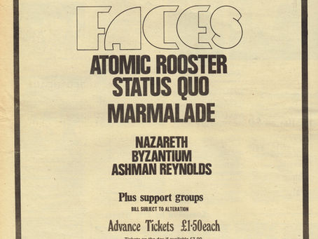 The Faces (July 8, 1972) Goose Fair Festival Advertisement – NME What's On Pull-Out