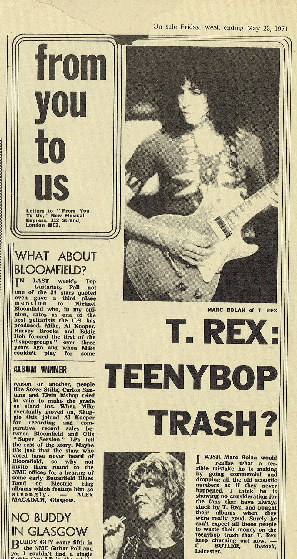 T. Rex (May 22, 1971) T. Rex: Teenybop Trash? - NME