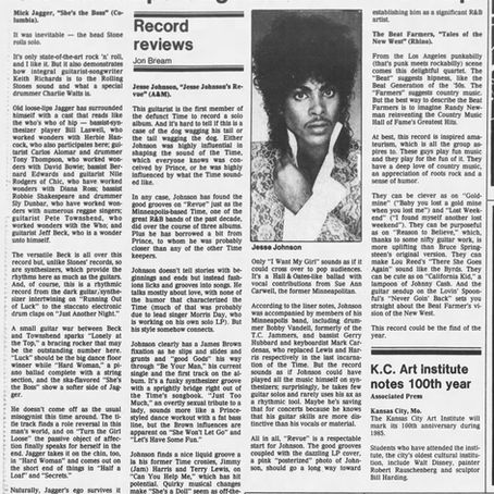 Jesse Johnson (March 10, 1985) Jesse Johnson’s Revue – Star and Tribune Album Review