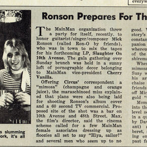 Mick Ronson: "Ronson Prepares" Article (1974)