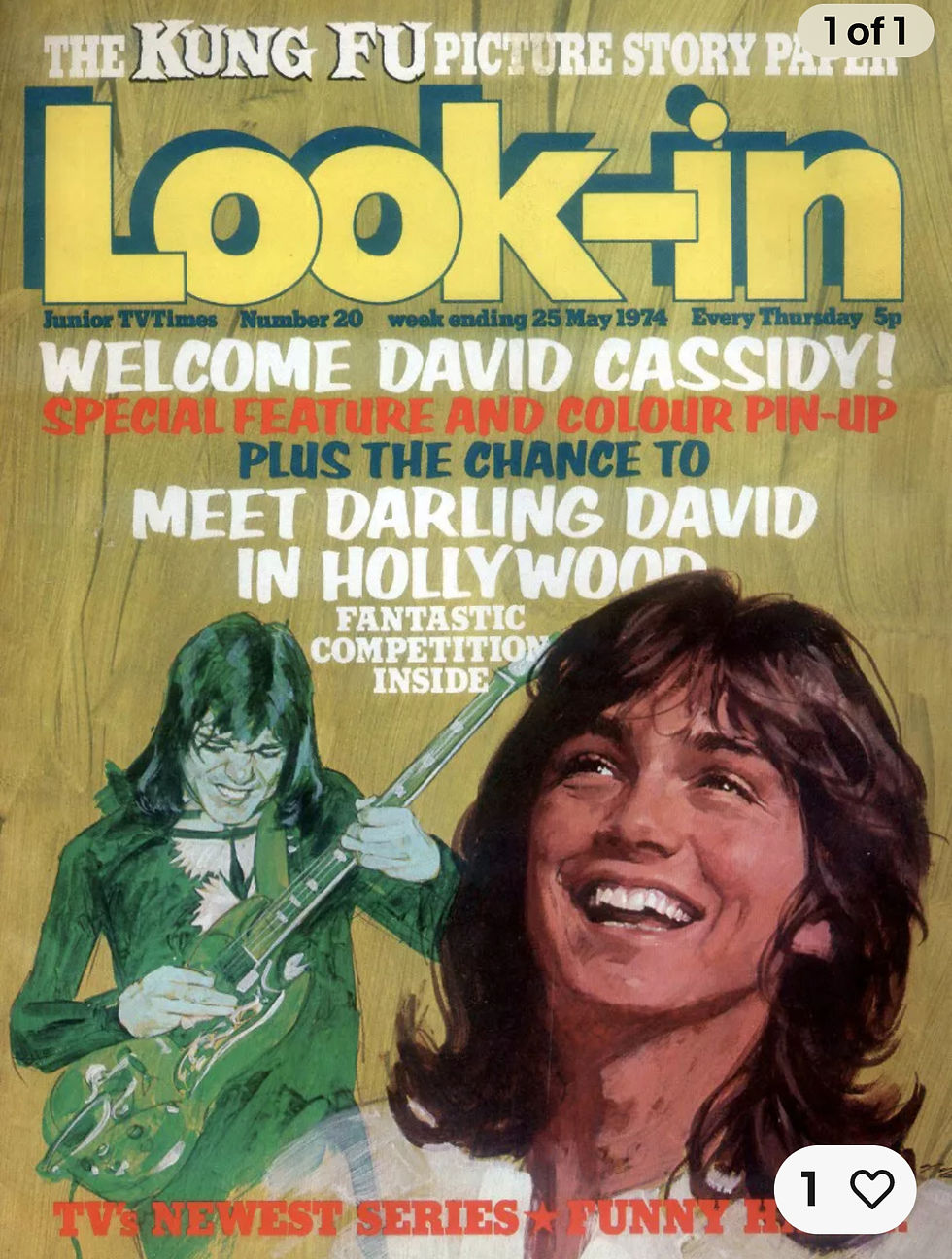 David Cassidy (May 25, 1974) Welcome David Cassidy! - Look-in