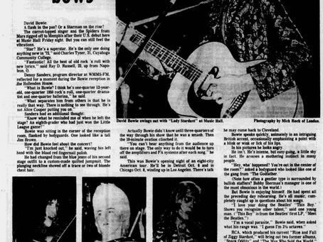 David Bowie and The Spiders From Mars (September 22, 1972) Cleveland Music Hall