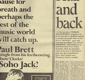 Mick Ronson (May 11, 1974) To Hull and Back – New Musical Express