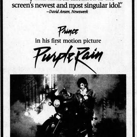 Prince (August 4, 1984) – “Purple Rain” Movie Advertisement – Star Tribune