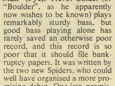 The Spiders From Mars: White Man, Black Man Single Review (1975)