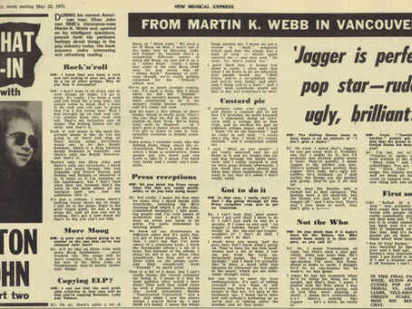 Elton John (22 May 1971) NME – Chat-In Part Two