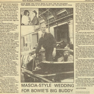 David Bowie: "Bowie’s Big Buddy" Article (1978)