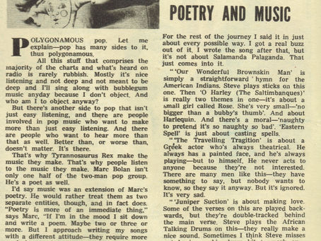 Poetry and Music Article: 1968