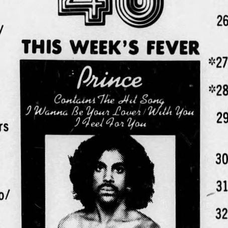 Prince (November 25, 1979) – Top 40 Chart Ad & Roxy Appearance