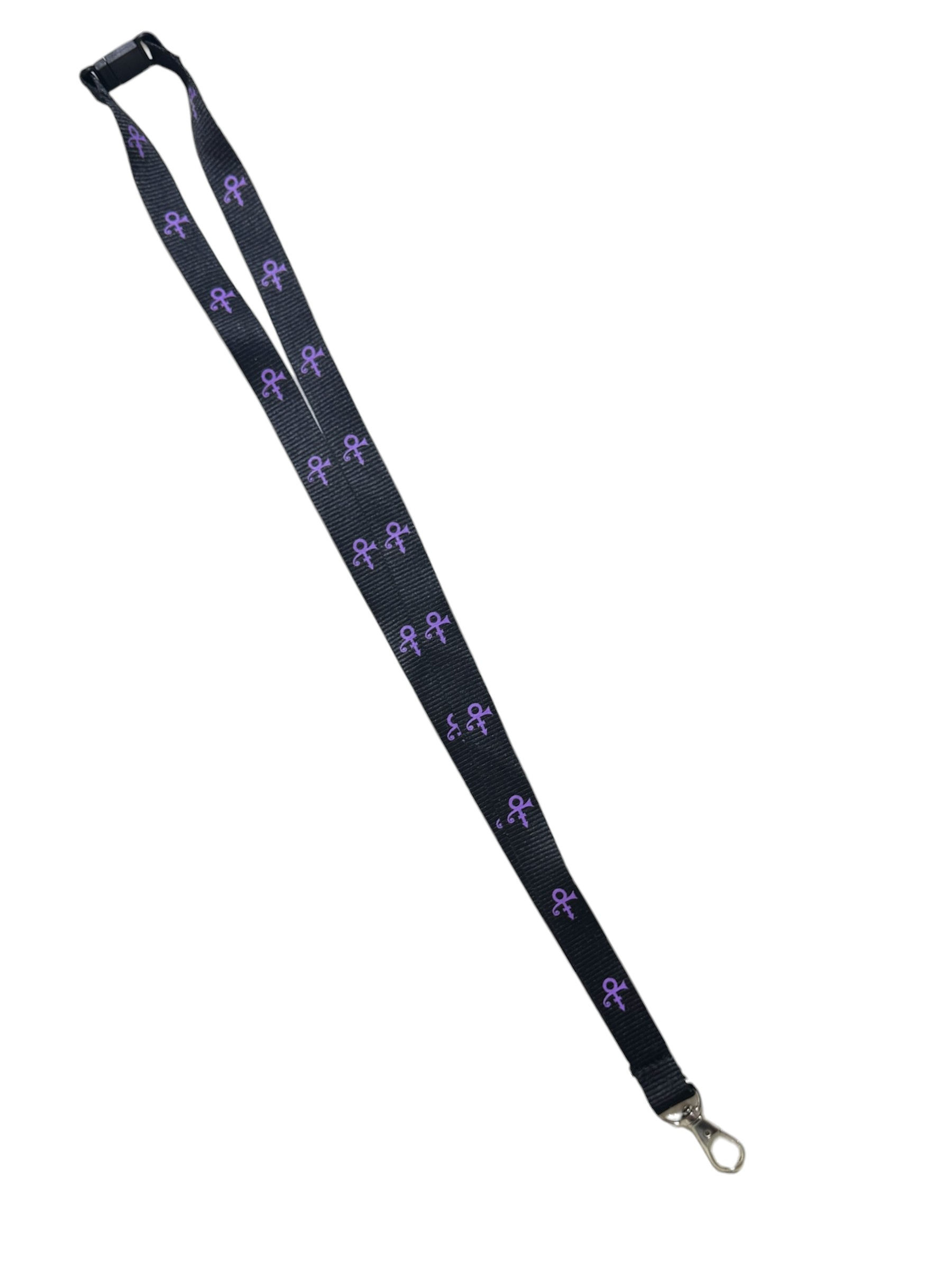 Prince – Official Love Symbol Lanyard • Purple on Black • 18" • Brand New