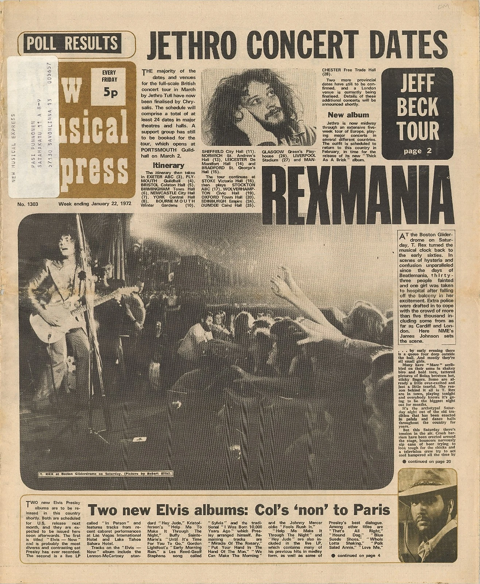 T. Rex (January 22, 1972) “REXMANIA” NME