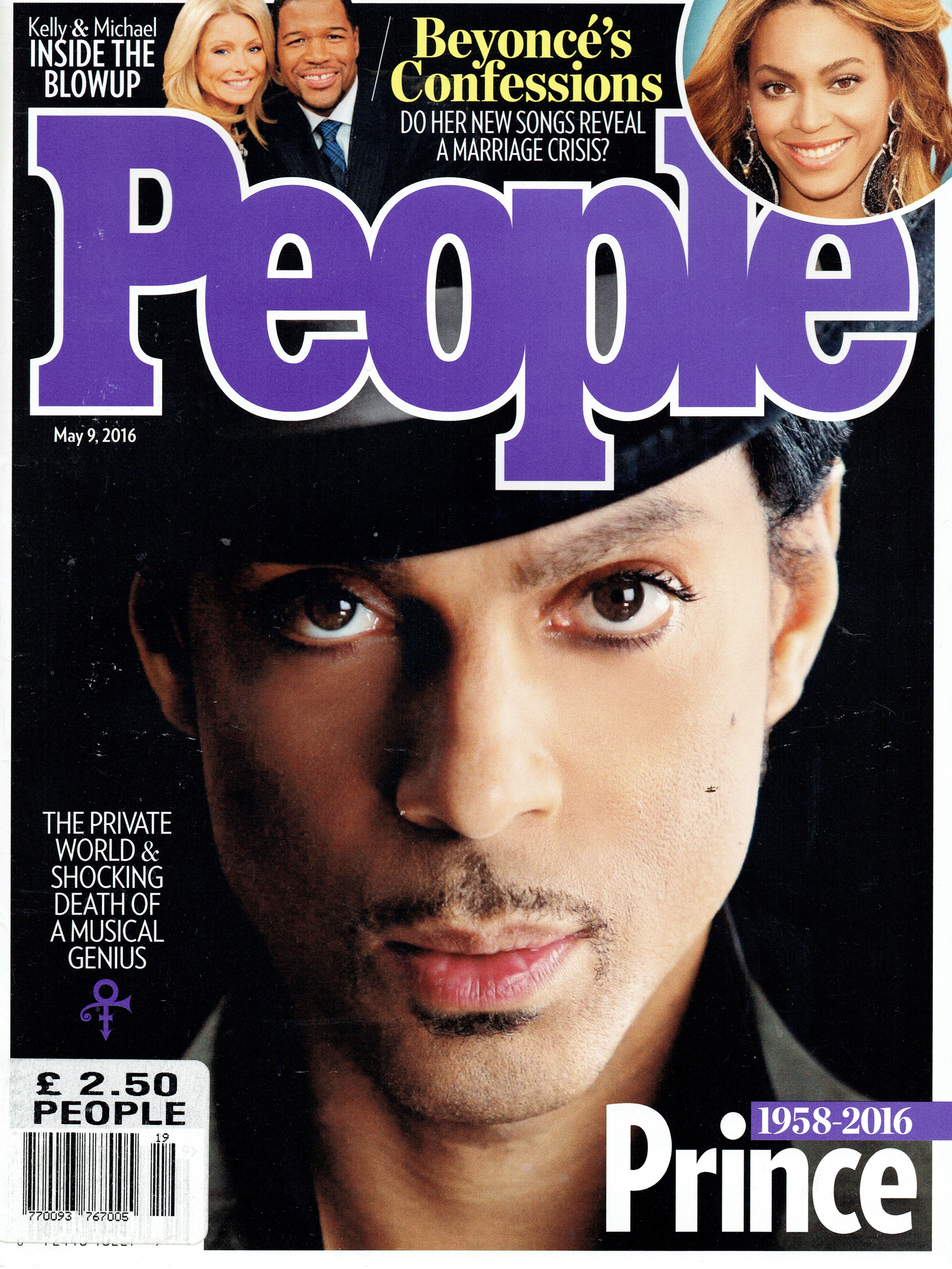 People Magazine May 9, 2016 Cover & 9 Page Feature Prince