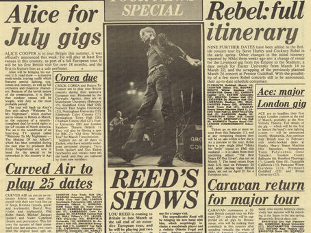 Alice Gigs Reed Shows News: 1975