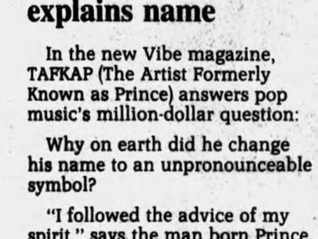 Prince (July 12, 1994) - Star Gazette Elmira, New York.