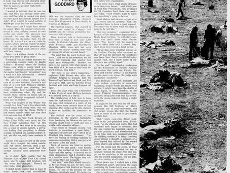 The Toronto Telegram: (July 3, 1971) “Has the rock rocket burned out?”