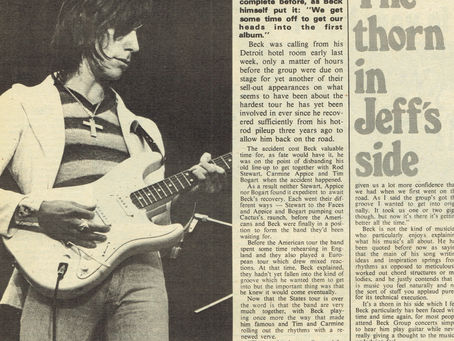 Jeff Beck Group: The Thorn in Jeff's Side Article (1972)