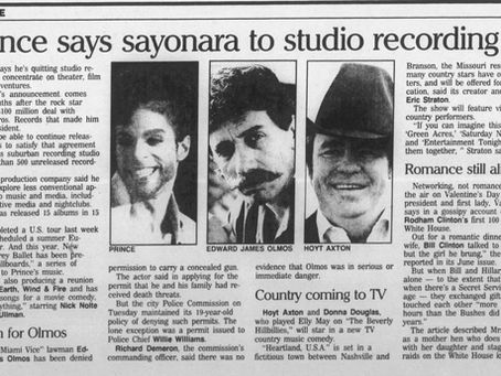 🟣 🗞️ Prince Says Sayonara to Studio Recording – News Article: Apr. 1993