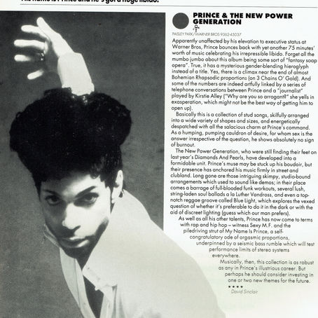 Prince (December 1992) Q Magazine – “Salacious” Love Symbol Album Review