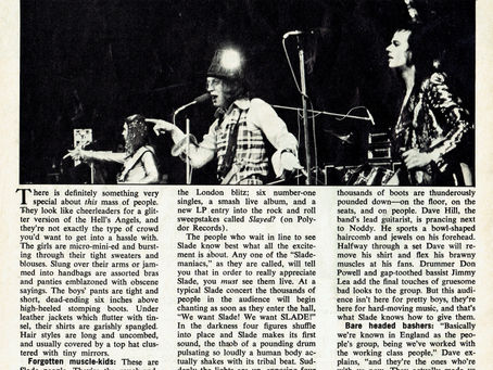 Slade (June 1, 1973) “The Underwear Stompers Arrive – Slade” Feature – Circus Magazine