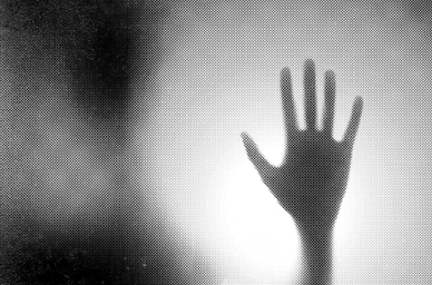 Image tramée d'une main