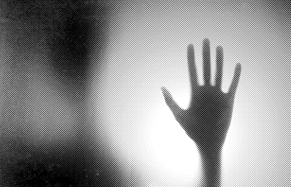 Halftone imagem de uma mão