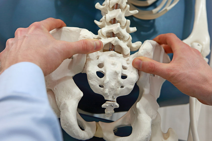 Demonstration of osteopathic techniques