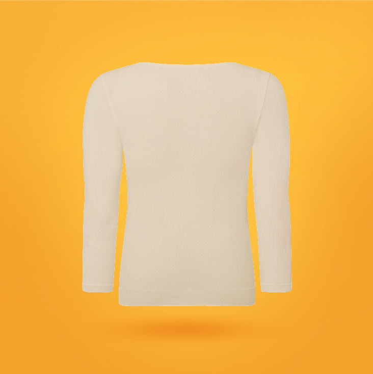 Thumbnail: Long-sleeved shaping compression T-shirt – Almond
