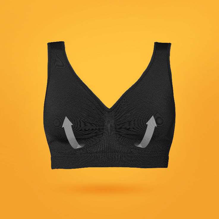 Thumbnail: Supersoft seamless support bralette – Noir