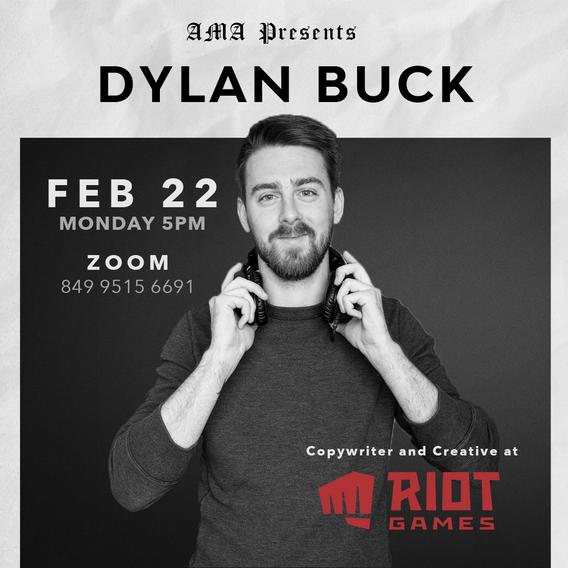 Poster of Dylan Buck for American Marketing Association, Long Beach.