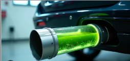 A device that converts carbon dioxide emitted from a car into oxygen