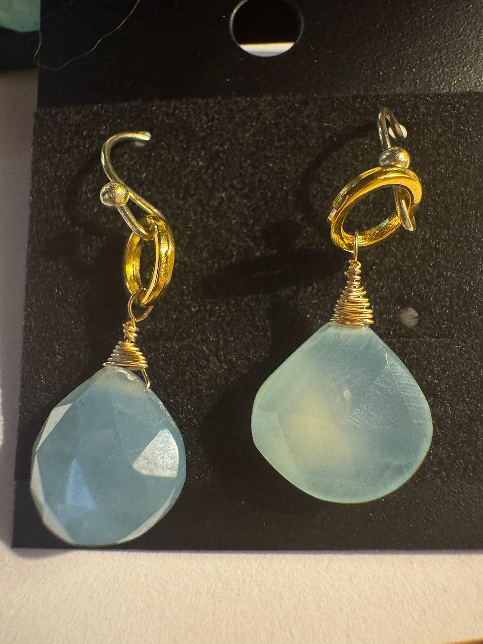 Thumbnail: Chalcedony - Medium - Gemstone Drop Earrings